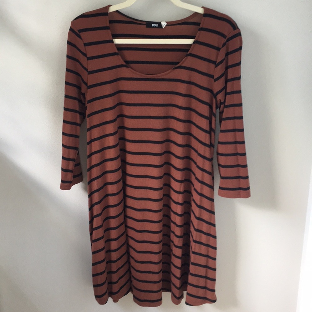 Urban Outfitters Long Sleeve Striped Dress
